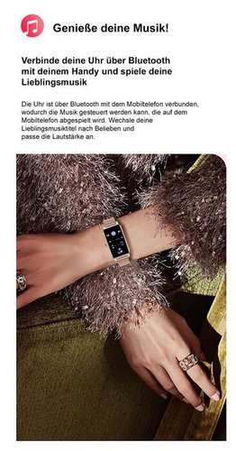 Tpfnet SW32 mit Milanaise Armband für Damen - individuelles Display Smartwatch (Android), Armbanduhr mit Musiksteuerung, Herzfrequenz, Schrittzähler, Kalorien, Sportmodus etc. - Silber