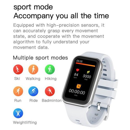 Rutaqian Smartwatch Damen Fitnesstracker IP67 Wasserdichte Blutdruck Sportuhr Smartwatch (1,4 Zoll)