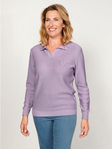 Paola Sweatshirt Pullover mit Ajourdetails