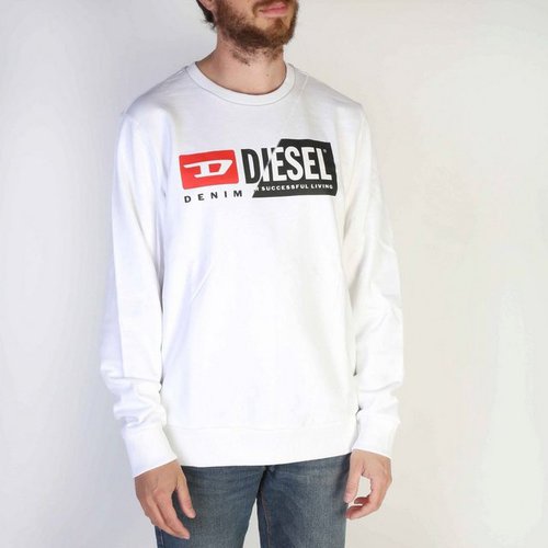 Diesel Sweatshirt Herren Sweatshirt Frühjahr/Sommer Kollektion, Weiß Komfort und Stil - Ihr neues Sweatshirt wartet!