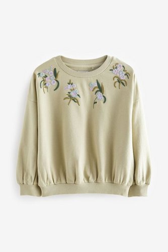 Next Sweatshirt Sweatshirt mit Blumenstickerei (1-tlg)