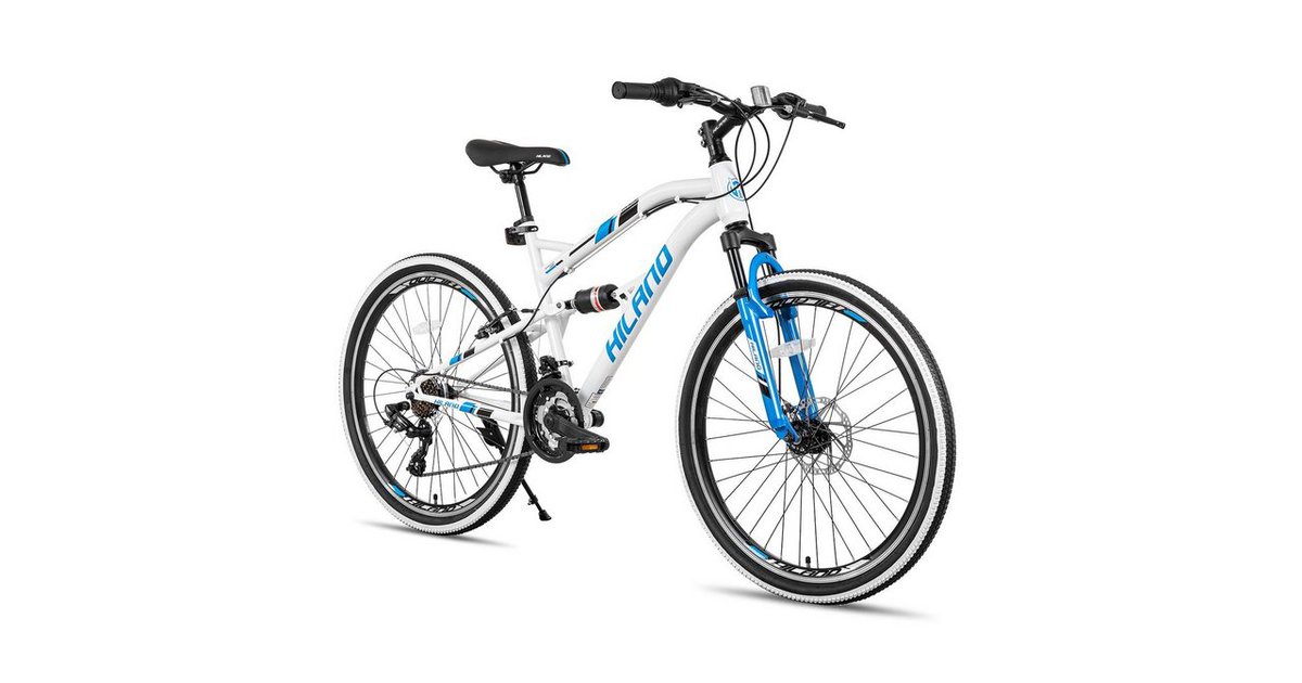 Dallingridge Blade Mountain Bike Kids Full Suspension MTB 20" Bicycle 6Spd Green
