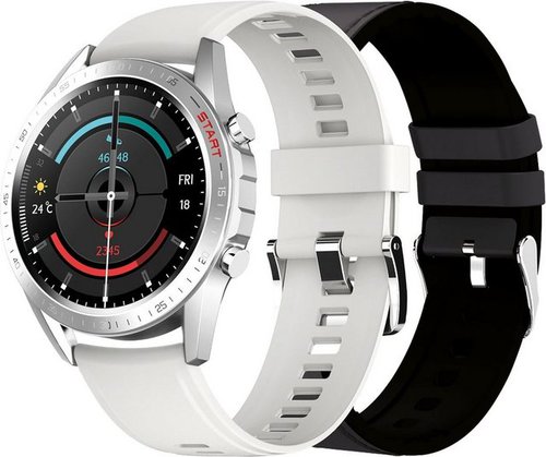 Dcu Tecnologic Smartwatch (1,32 Zoll, Android, iOS), Elegante, Robuster Metalllegierung und Vielseitigen Fitnessfunktionen