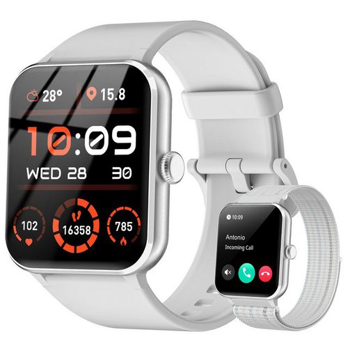 Blackview R50 Fitnessuhr mit Pulsmesser, Schrittzähler & 100+ Sportmodi Smartwatch (4.7 cm/1.85 Zoll), 1-tlg., wasserdicht, Fitnessstudio, Training, Schwimmen, Yoga, Laufen