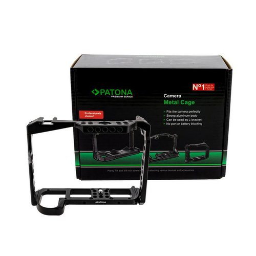 Patona Kamerazubehör-Set Premium Kamera Cage für Panasonic S1 S1H S1R Aluminium Käfig Gehäuse, (1 tlg), Starkes Aluminiumgehäuse l Arca Swiss kompatibel