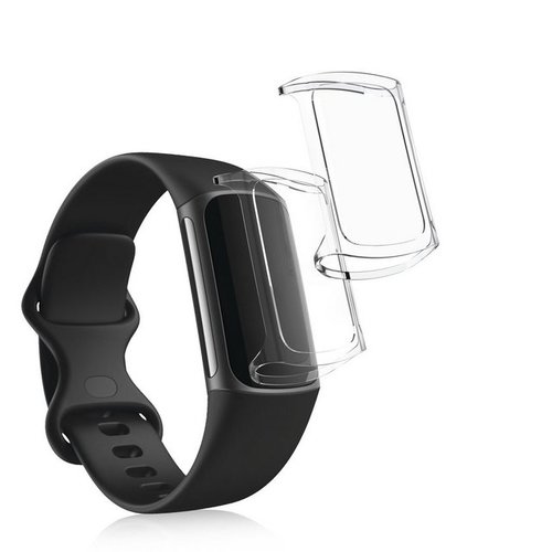 Kwmobile 2x Hülle für Fitbit Charge 6 / Charge 5 Smartwatch, Silikon Fullbody Cover Case Schutzhülle Set