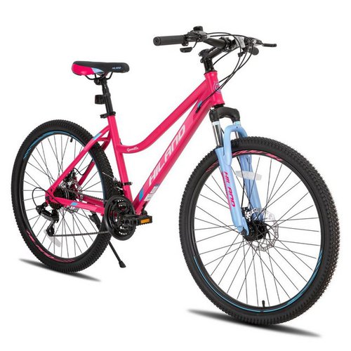 HILAND Mountainbike 26 Zoll MTB 24 Gang,Doppelscheibenbremse,Jugendliche Fahrrad Damen, 21 Gang Shimano Tourney Schaltwerk, Kettenschaltung, (set), für Damen 160 - 185 cm MTB Hardtail Fahrrad