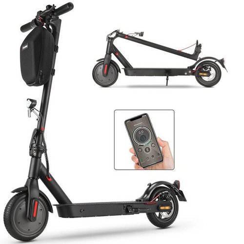 Letgospt E-Scooter E Scooter mit Straßenzulassung ABE, Max 30km Reichweite Elektroroller, 350,00 W, 20,00 km/h, Sicheres Bremsensystem, Faltbarer 8,5 Zoll E-Scooter für Erwachsene