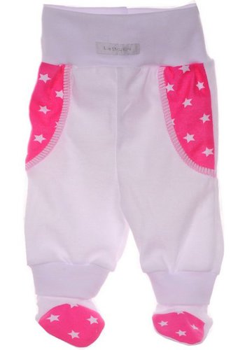 La Bortini Schlupfhose Hose mit Füßchen für Baby und Kinder Babyhose 44 50 56 62 68 74 80 mit Füßchen