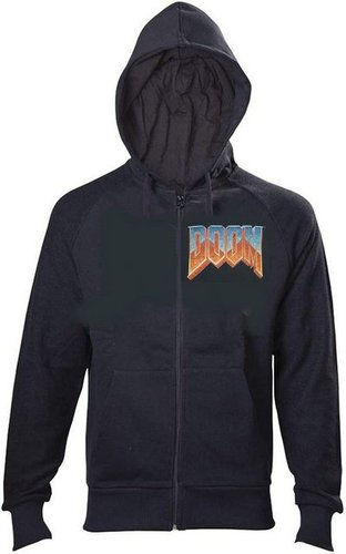Bioworld Hoodie DOOM Hoodie Sweatshirt mit Kapuze Jacke Erwachsene + Jugendliche Kapuzenjacke Druck vorne + hinten S M L XL XL XXL