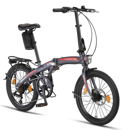 Licorne Bike Klapprad Phoenix 2D, 20 Zoll Aluminium-Faltrad-Klapprad