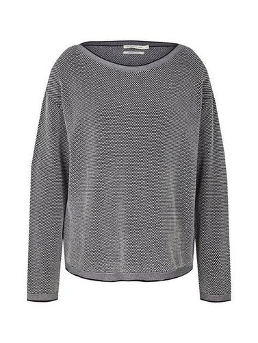Tom Tailor Sweatshirt Knit pullover with structure, navy bubble structure