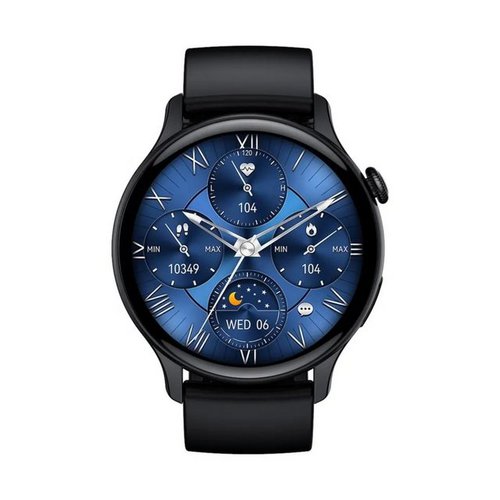 Manike HK85 Elegant Blutdruckmonitor Herzfrequenzmessung BT Call AMOLED Smartwatch (1,69" HD Voll Touchscreen cm) Spar - Set, mit wechselband aus weichem Silikon und Ladenkabel, Herzfrequenzmesser, Analyse von EKG-Daten, Blutdruckmessgerät