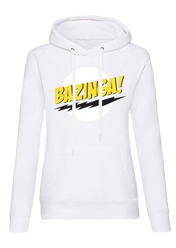 Blondie & Brownie Hoodie Damen Bazinga Logo Sheldon Big Bang Theorie mit Kapuze