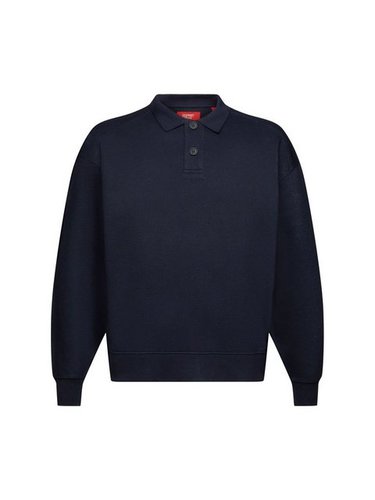 Esprit Sweatshirt Langärmliges Polo-Sweatshirt (1-tlg)