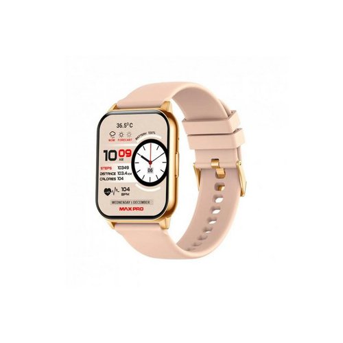 Maxcom TechPulse Pro 1.96" Smartwatch Gold Smartwatch, 1-tlg.