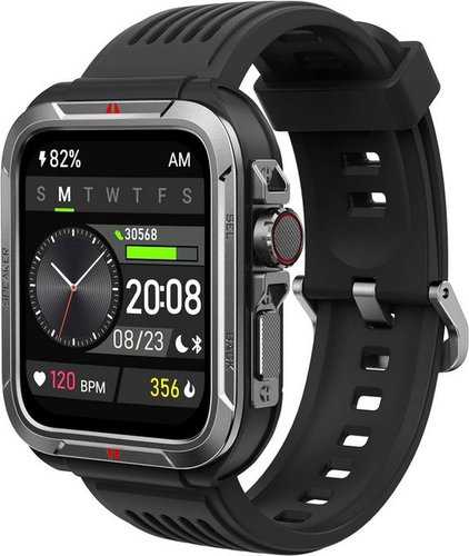 Yukigefe Smartwatch (1,8 Zoll, Android, iOS), mit Alexa integriert, IP68 wasserdicht, Fitness-Tracker mit Sportmodi