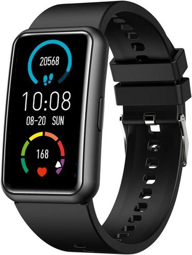 Atlanta Smartwatch (1,45 Zoll, Android, iOS), mit Wettervorhersage, Schrittzähler, Stoppuhr, zum messen, wasserdicht