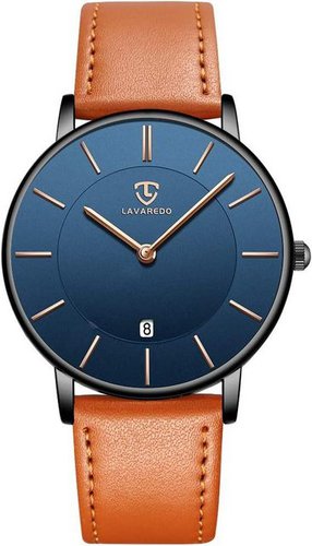 Ben Nevis für Herren Flache Analog Quarz Datumsanzeiger Watch, Klassisch Mode Wasserdicht Armbanduhr mit Leder Armband