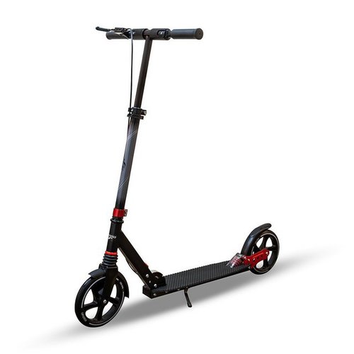 Carromco Scooter Scooter Lugano 200, Tretroller höhenverstellbar, mit Hand- und Reibungsbremse, schwarz