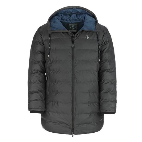 Leitfeuer Regenjacke Herren PU-Parka gesteppt uni - Regenmantel Outdoor-Jacke mit Steppung