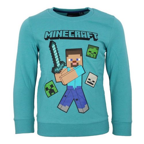 Minecraft Sweater Steve Creeper Kinder Jungen Pulli Pullover Gr. 116 bis 152, 100% Baumwolle