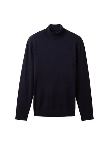 Tom Tailor Sweatshirt basic turtleneck knit, Knitted Navy Melange