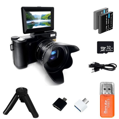 Ht Digitalkamera 4K, 48MP Fotokamera mit 3,0 Zoll Bildschirm Kompaktkamera (48 MP, 5x opt. Zoom, 8X Digitalzoom)