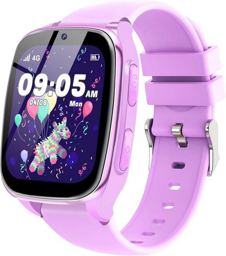 Bauisan für Kinder Geschenke Smart Watch Kids Teenager 3-12 Smartwatch, Mit 4G Telefonfunktion SOS-Taste Musik Kamera Wortlernen Hörbücher