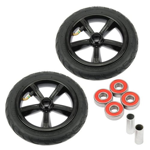 Mach1 Cityroller 2 Stück Big Wheel 200mm Scooter Air Luft Reifen Set inklusive Kugellager + Spacer - Ersatz Rollen