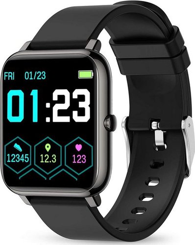 Popglory Smartwatch (1,4 Zoll, Android iOS), Fitness Tracker Farbdisplay Armbanduhr Pulsuhr Wasserdicht Sportuhr