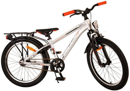 Tpfsports Kinderfahrrad Volare Cross 20 Zoll mit Rücktritt und Handbremse, 1 Gang, (Jungsfahrrad - Jungen Kinderrad - ohne Schaltung - Sicherheitsgriffe), Kinderfahrrad 20 Zoll - Jugend Fahrrad - Kinder Jugend Fahrrad Silber