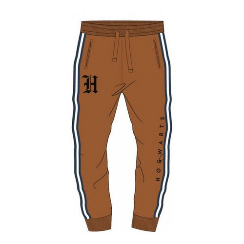 Harry Potter Jogginghose Freizeit-/Jogginghose, braun, Schriftzug "Hogwarts