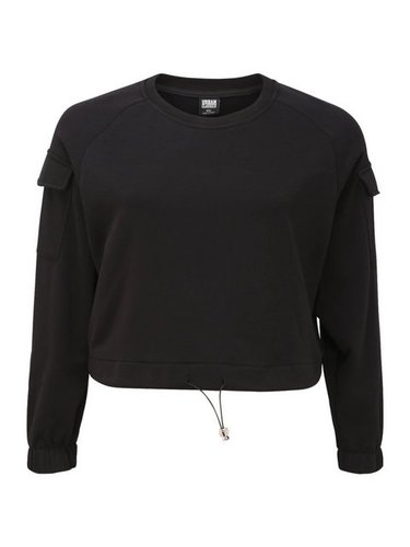 Urban Classics Sweatshirt (1-tlg) Plain/ohne Details, Drapiert/gerafft, Weiteres Detail