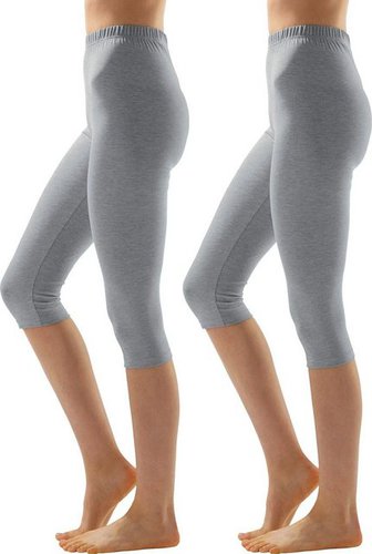 Erwin Müller Jogginghose Damen-Capri-Leggings 2er-Pack (2-tlg) Uni