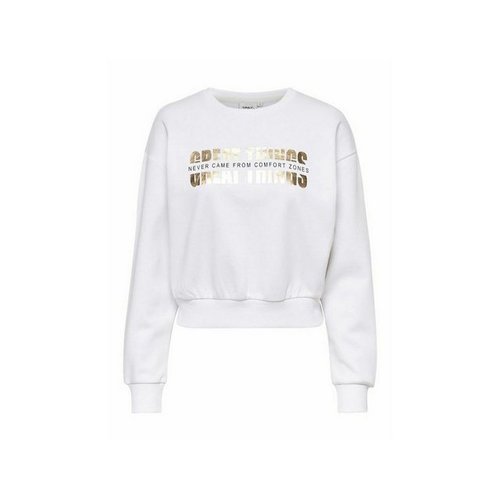 Only Sweatshirt weiß regular fit (1-tlg)