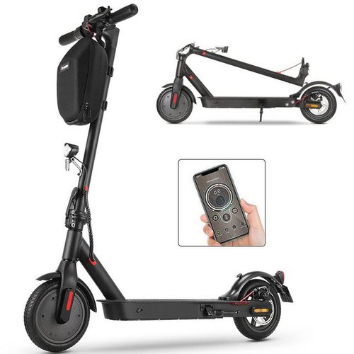Letgospt E-Scooter E Scooter mit Straßenzulassung ABE, Max 40km Reichweite Elektroroller, 500,00 W, 20,00 km/h, Sicheres Bremsensystem, Faltbarer 10 Zoll E-Scooter für Erwachsene