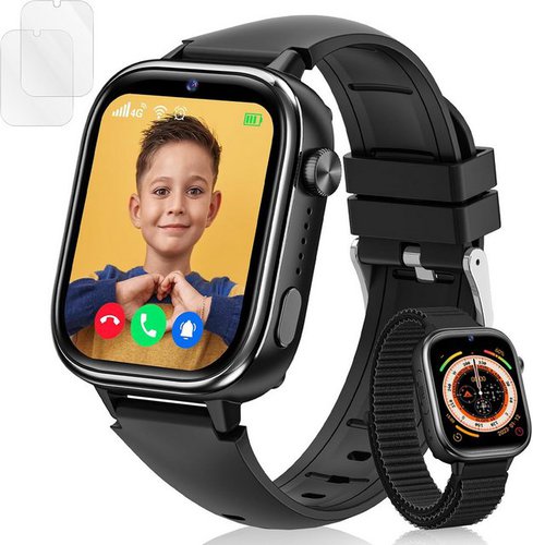 Minilandia Schulmodus zum Blockieren von Nachrichten und Anrufen Smartwatch (Android, iOS), mit Familien Chat, SOS, GPS, Klassenmodus, Schrittzähler Wasserdicht