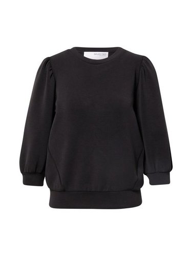 Selected Femme Sweatshirt TENNY (1-tlg) Drapiert/gerafft, Plain/ohne Details, Weiteres Detail