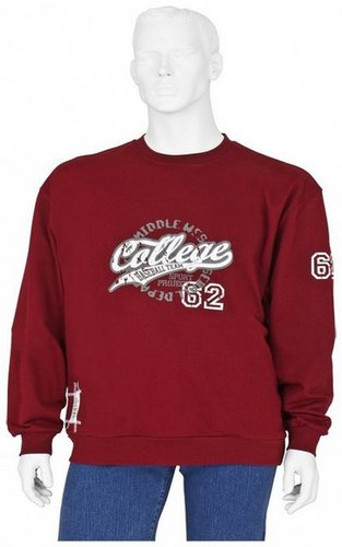 Dave's Sweater Sweatshirt Herren Übergröße rot College DAVE´S
