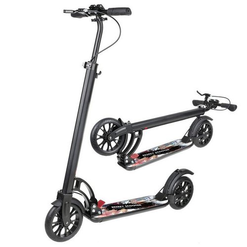 besrey Cityroller Tretroller Cityroller Kick Scooter Big Wheel Scooter Handbremse