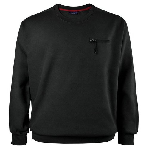 Lucky Star Sweater Übergrößen Rib-Sweatshirt schwarz mit Tasche