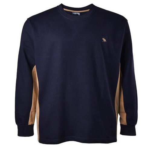 Lucky Star Sweater Übergrößen Sweatshirt dunkelblau-camel
