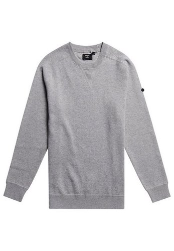 Superdry Sweater Herren Sweater STUDIOS ESSENTIAL COTTON Pale Rock Grit Grau