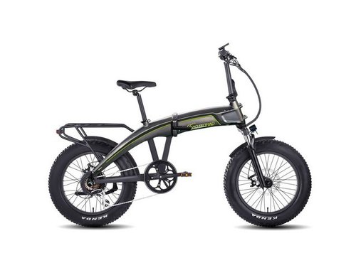 Sachsenrad E-Bike E-Faltrad F6 Safari mit 85 Nm Geländemotor, 7 Gang Tektro, Kettenschaltung, 250 W, faltbar, Breitreifen, Fatbike, Gepäckträger