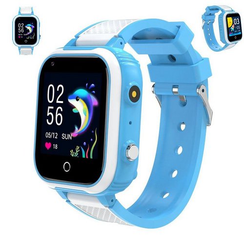 Hikeren Kinder uhr mit GPS,Telefon,SOS,Spiel,Kamera,Wecker,Klassenmodus,IP68 Smartwatch (1,4 Zoll)