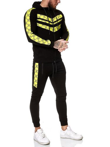 Oneredox Jogginganzug 13108C (Sportanzug Jogger Trainingsanzug), Fitness Freizeit Casual