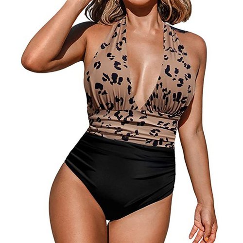 Lkupro Badeanzug Damen-Badeanzug, offener Rücken, V-Ausschnitt, sexy Badeanzug (1-St)