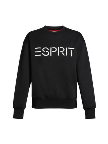 Esprit Sweatshirt Unisex Logo-Sweatshirt aus Baumwollfleece (1-tlg)