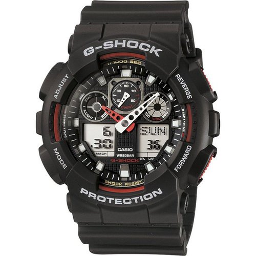 Casio Armbanduhr GA-100-1A4ER (B x H) 51.20 mm x 55 mm Schwarz, Rot G Watch